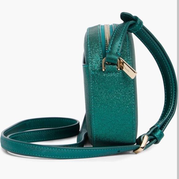 NWT Kate Spade Glimmer Oval Camera Crossbody Bag in Festive Teal - Picture 4 of 6
